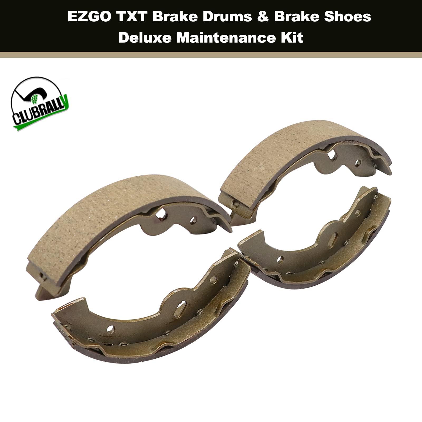 CLUBRALLY CLUBRALLY EZGO TXT Electric Deluxe Brake Golf Cart Maintenance Kit 1996-2008 -Contain Brake Drum/Hub,Brake Cables & Brake Shoes