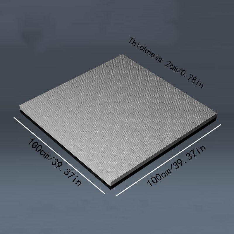 ZSCAL Treadmill Mat, Gym Equipment Sound Waterproof Non-slip Flooring Absorbing Mat, Easy to Clean Anti Fatigue Floor Mat, for Treadmill Walking Pad Elliptical, Spin Bike(Gray black,Thickness 2cm/0.78in)