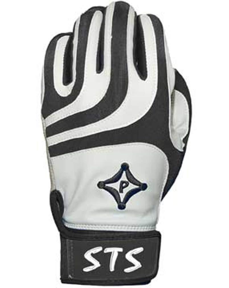 Palmgard Palmgard STS Batting Gloves White and Black for Baseball and Softball - Adult - MD