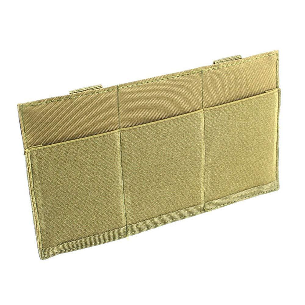 JINJULI JINJULI Tactical Molle Triple 5.56 .223 Magazine Pouch Tool Accessary Holder Elastic Bag (Beige)