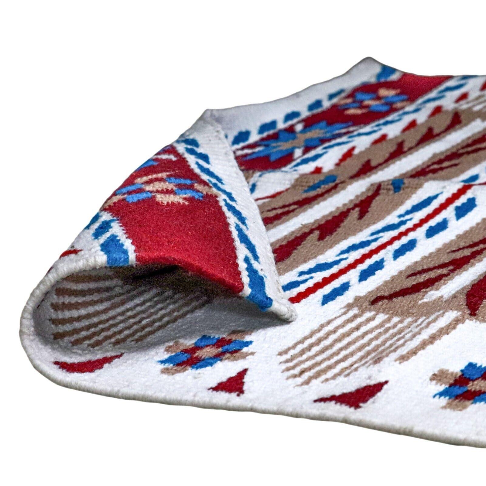 EQUIGEAR EQUIGEAR Western Ranch Horse Saddle Blanket New Zealand Wool Western Design Handmade Saddle Blanket Top Wool Pad Sensor Flex (Customization Available) ZB-040 (36" x 42")
