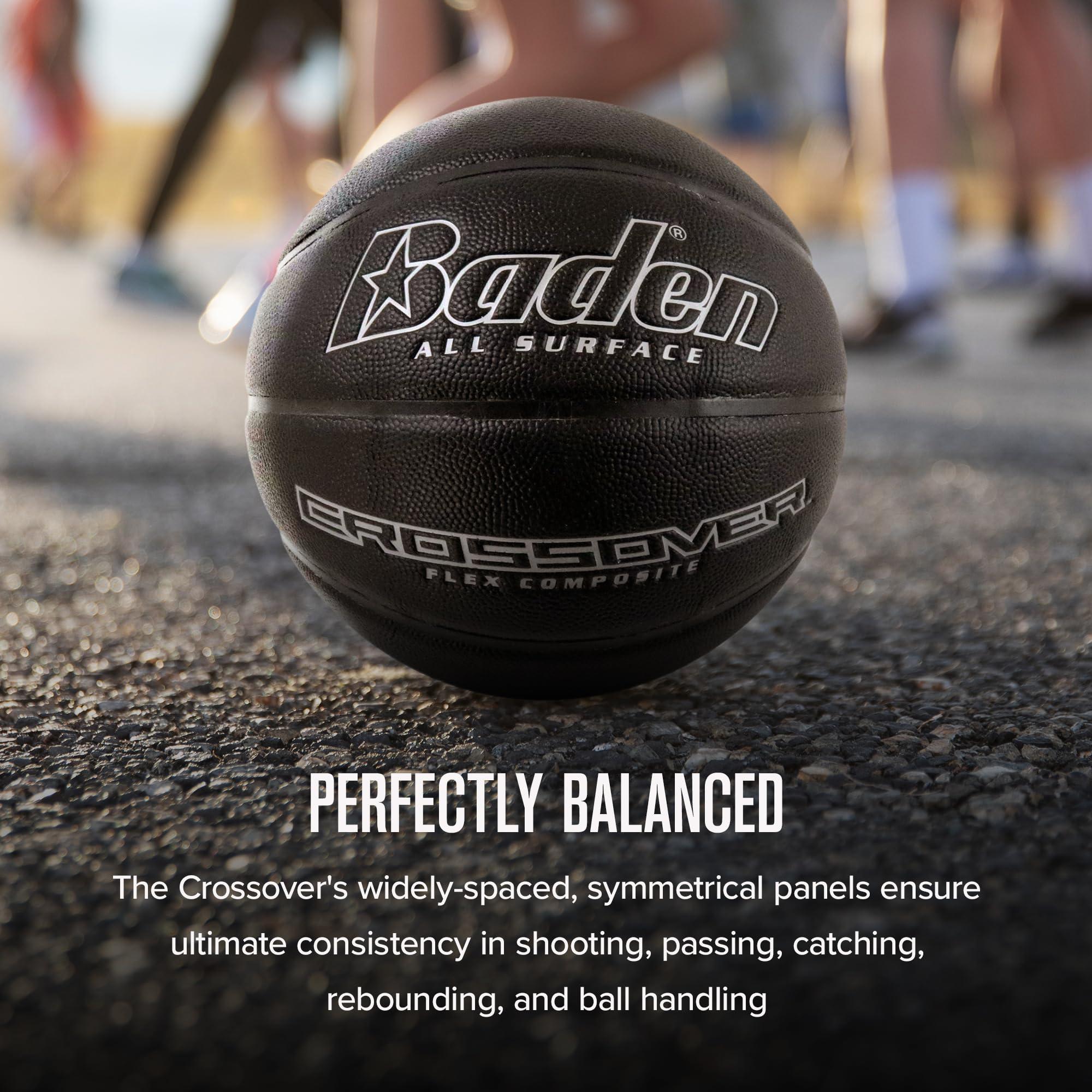 Baden Baden Crossover Flex Composite Basketball | High-Performance Indoor/Outdoor Ball | Durable Composite Design for Versatile Play | Official Size
