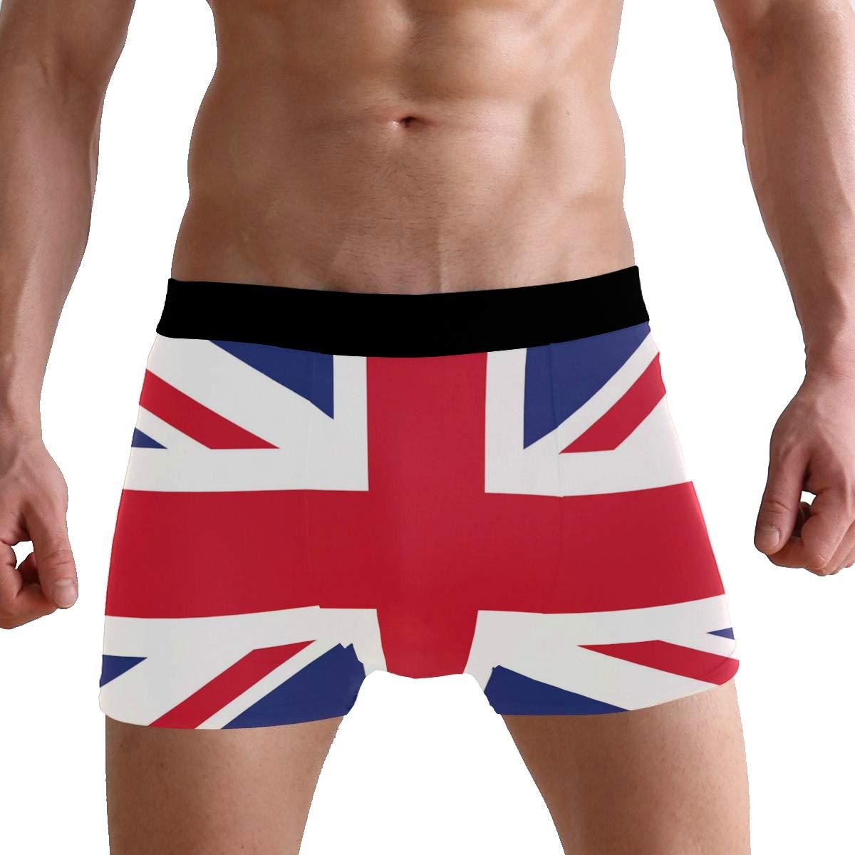 Use4 Use4 Union Jack British Flag Men's Underwear Regular Leg Boxer Brief X-Large