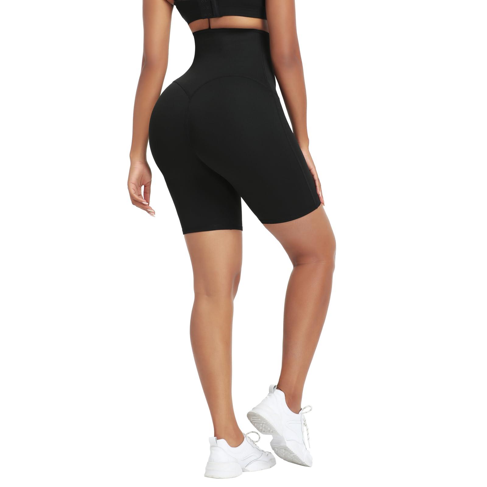 BODYSUNER BODYSUNER Sweat Sauna Leggings Pants for Women Thermo Compression Workout Gym Slimming Thigh Trimmer Blue,SM