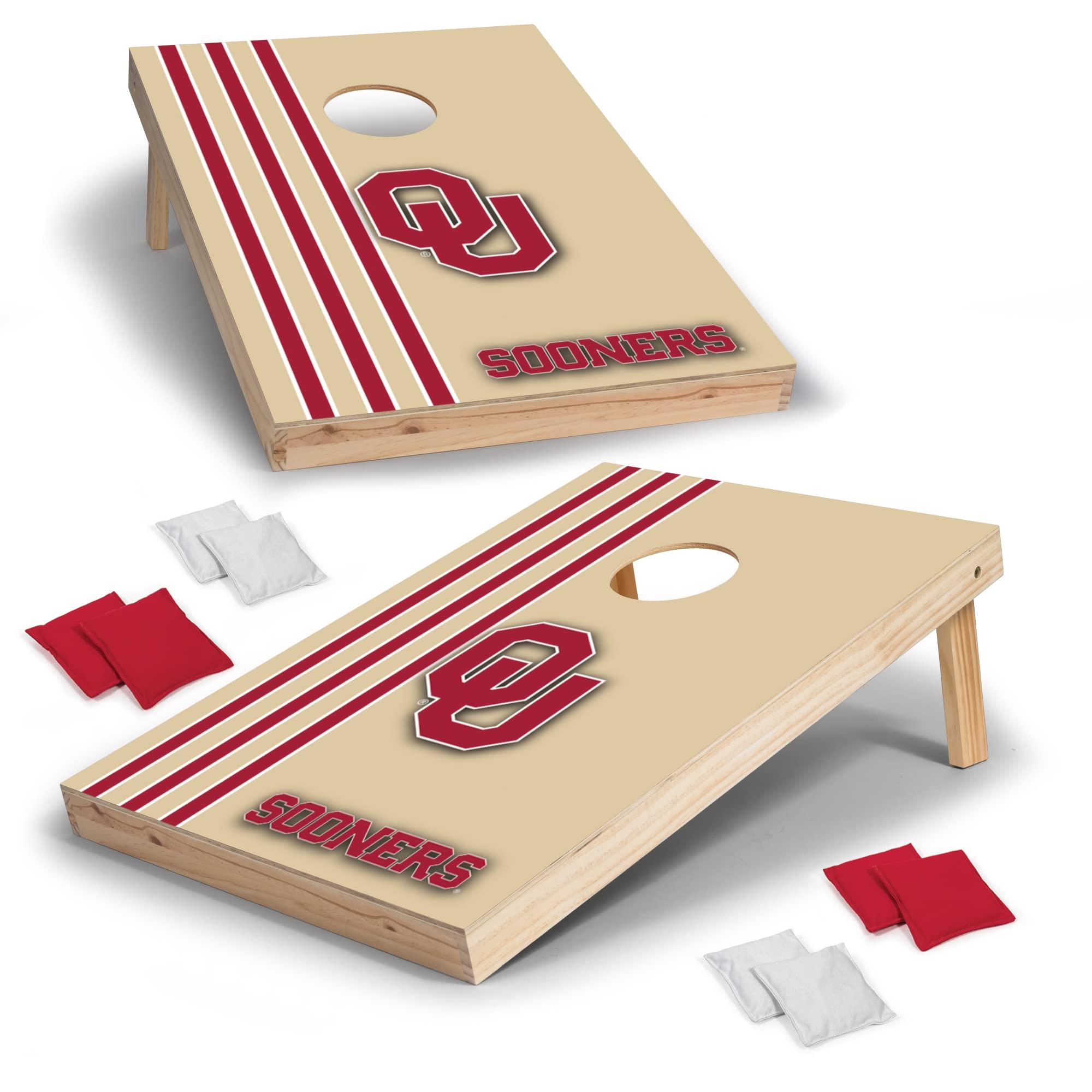 Wild Sports Wild Sports 2' x 3' Set with Direct Print HD Team Graphics Great Gift for Any NCAA Fan! Bean Bag Toss Family Outdoor Games Oklahoma Sooners