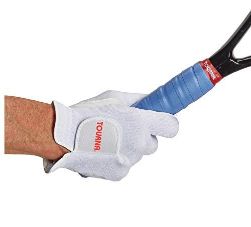 Tourna Tourna Tennis Glove-Mens Full, Finger-X-Large-Right, White (TGF-M-XL-R)