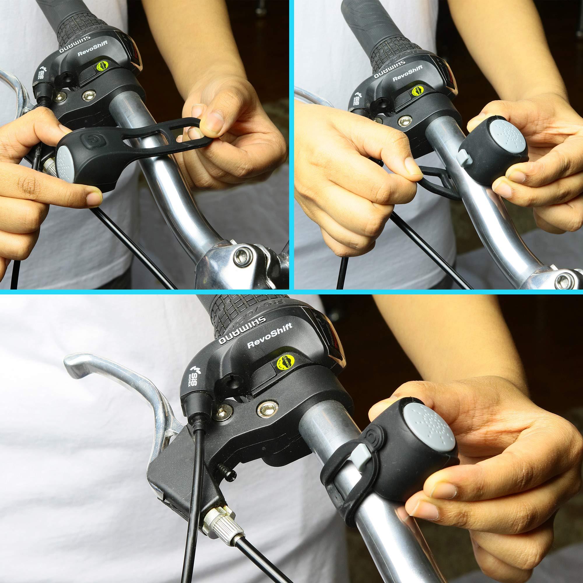 Ryders Recreation Electric Bike Horn - 95DB Waterproof Bicycle Bell for Mountain and Road Bikes Scooters Handlebar, Cycling Bell for Adults and Kids Bikes