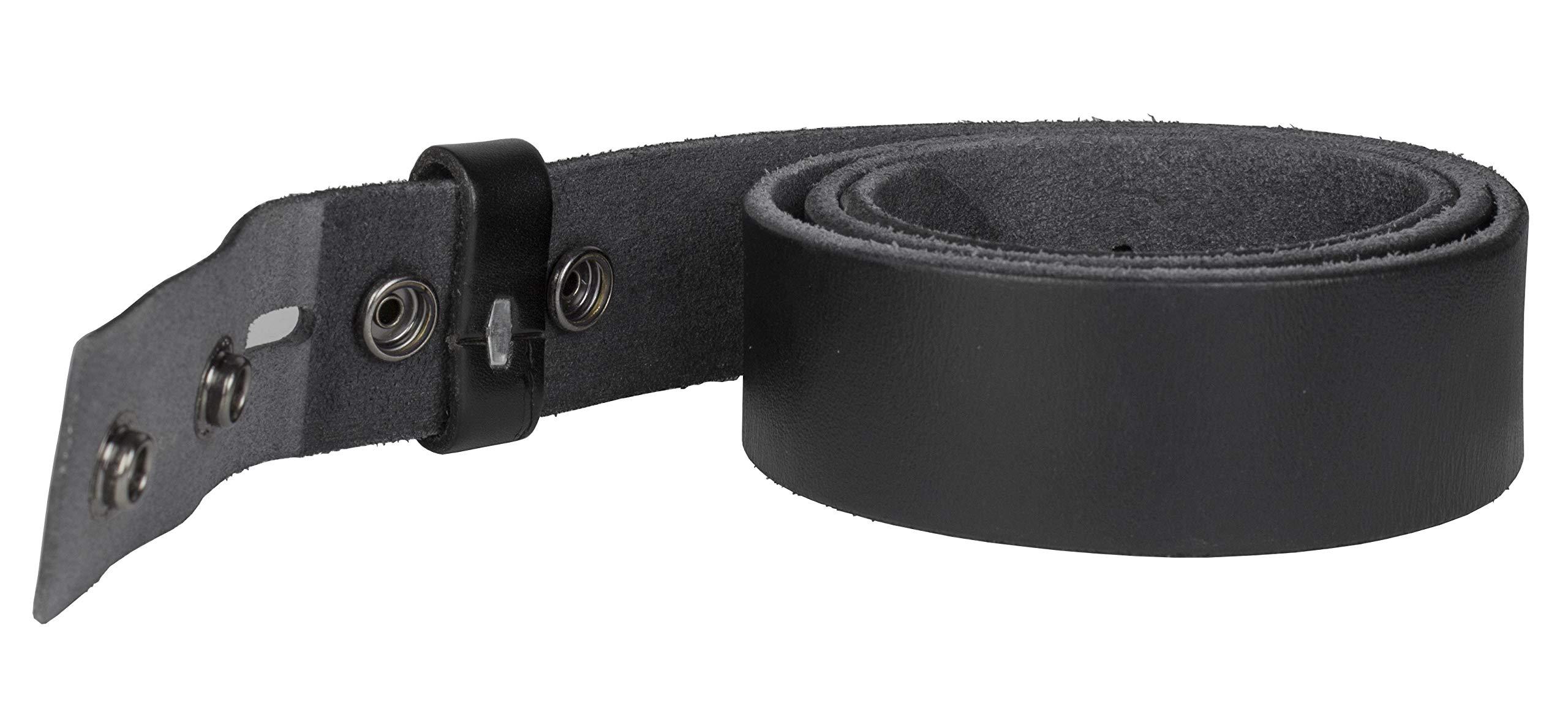 Gelante Gelante Genuine Full Grain Leather Belt Strap without Belt Buckle G2016-BK-XL