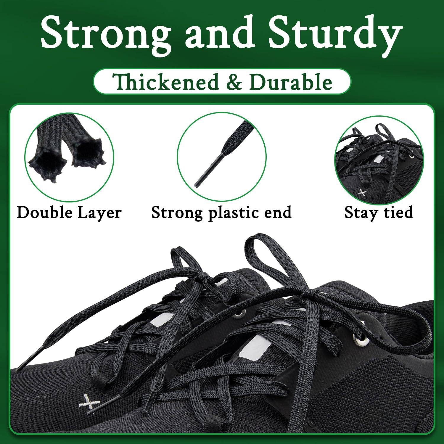 Endoto Endoto Shoelaces for On Cloud X3, X4, Shift, Cloudflow, Cloudwift, Cloudmonster Running Replacement Flat Shoes Laces Strings(Color:Black,Size:56Inch)