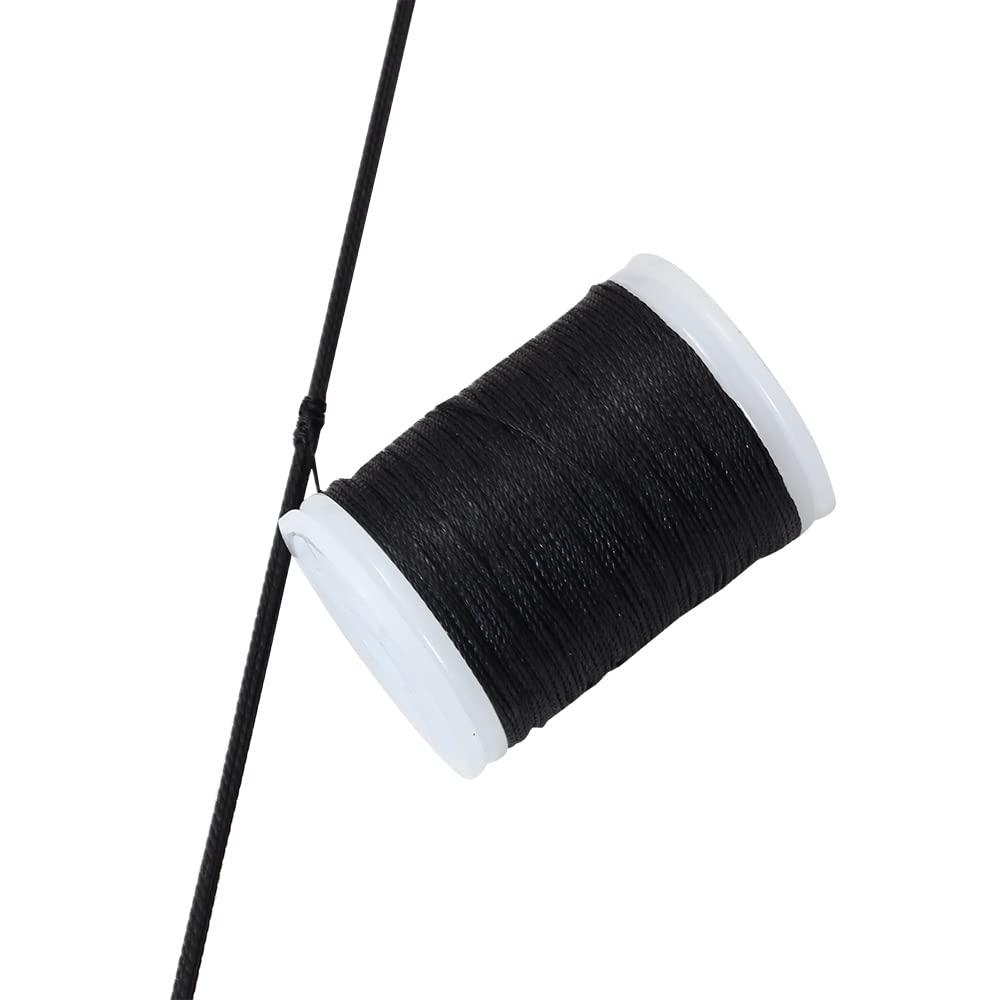 SOPOGER SOPOGER Archery Bow String Serving Thread 131 yard/120 m Durable Nylon Bowstring Serving Thread for Compound Recurve Bow Tying Peep Sight Nock Point (Black)
