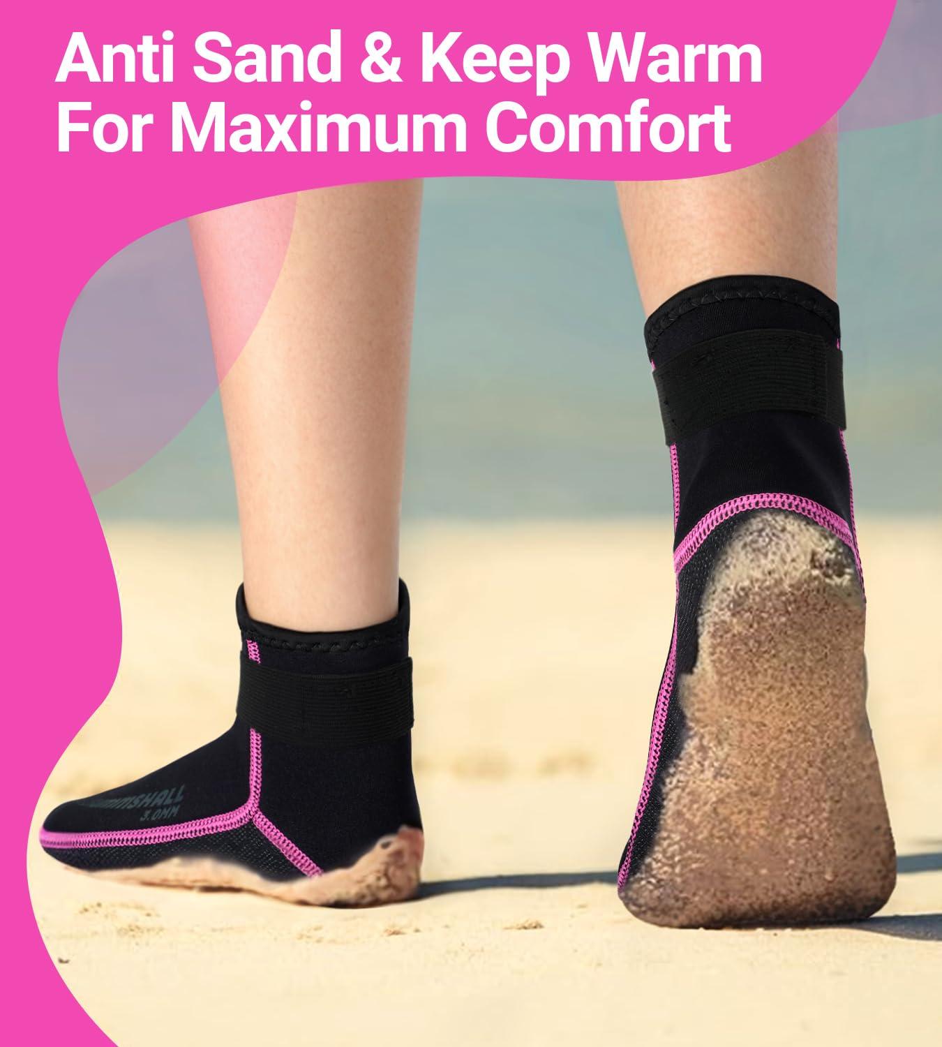 Summshall Summshall Neoprene Socks 3mm Wetsuit Socks Keep Warm Anti-Slip Diving Socks for Men Women Low Cut Swim Socks Water Sport Snorkeling Swimming Surfing Sailing