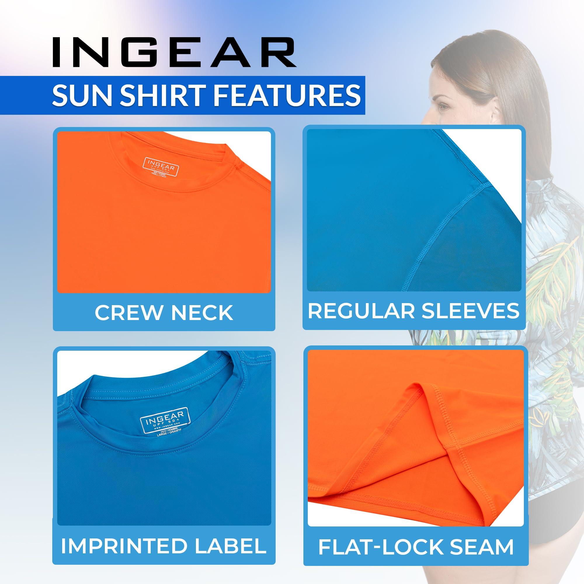INGEAR INGEAR Women's Rash Guard Shirts UPF 50+ Swim Shirt for Sun Protection Running Shirt Lightweight Quick Dry Top Sizes S-XXL (Daisy Delight, Medium)
