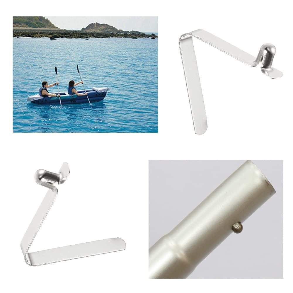 UtySty UtySty 10 Pack Kayak Paddles Spring Clips Snap Button V-Shaped Push Stopper for Telescopic Pole Four Corner Tent Umbrella Scooter Lift Springs Buckle Crutches Accessories 8mm/0.31in