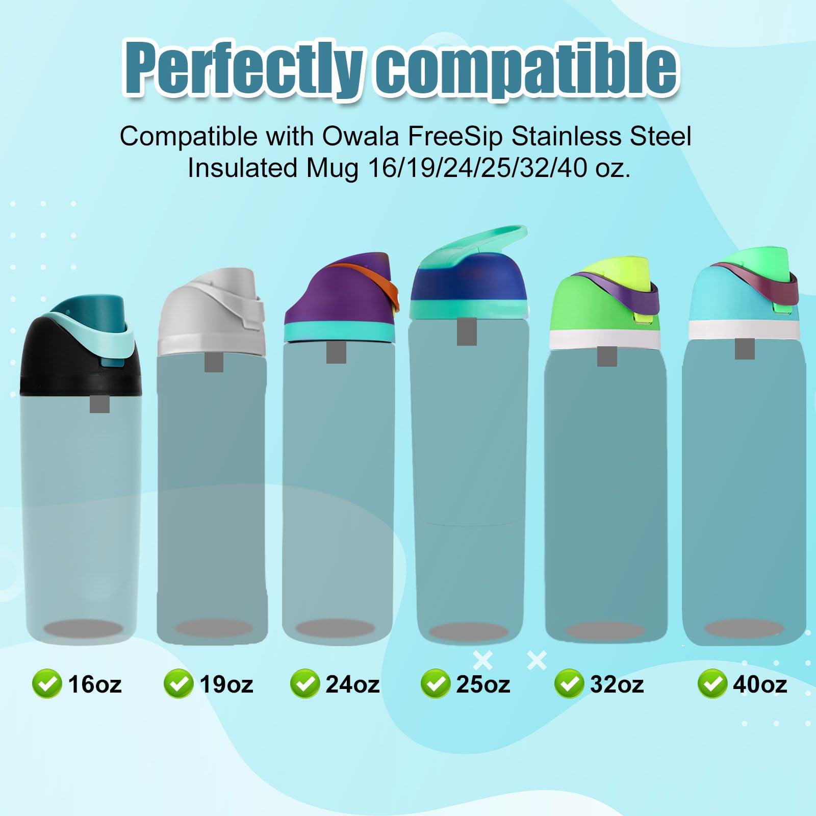 Gosknor 4pcs Replacement Stopper Compatible with Owala FreeSip 24oz 32oz 40oz, BPA-Free Silicone Water Bottle Lid Gaskets Replacement for Owala 16/24/32/40oz Bottle Mouth Cap Stopper Seal Parts Accessories