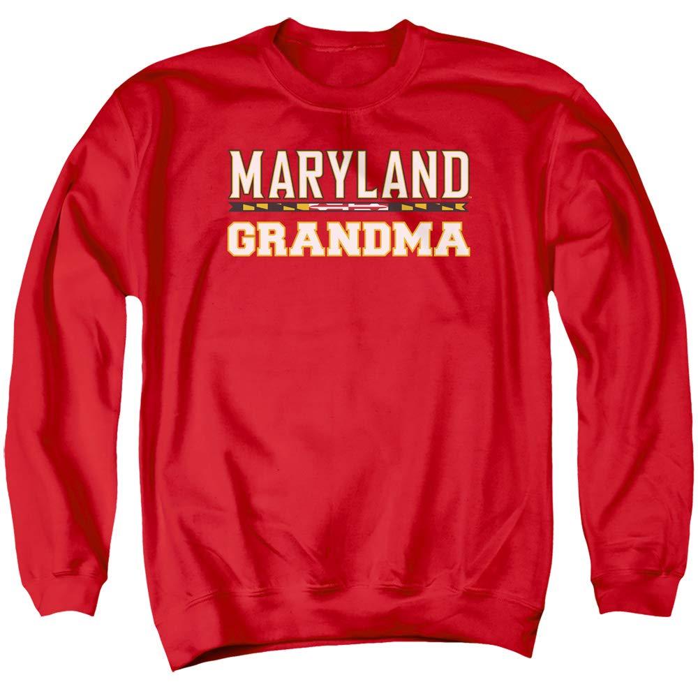 University of Maryland University of Maryland Official Grandma Unisex Adult Crewneck Sweatshirt,Red, Large