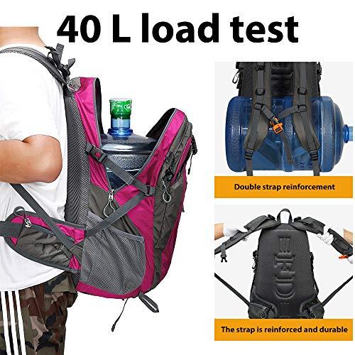 FENGDONG FENGDONG 40L Waterproof Lightweight Outdoor Daypack Hiking,Camping,Travel Backpack for Women Men Pink