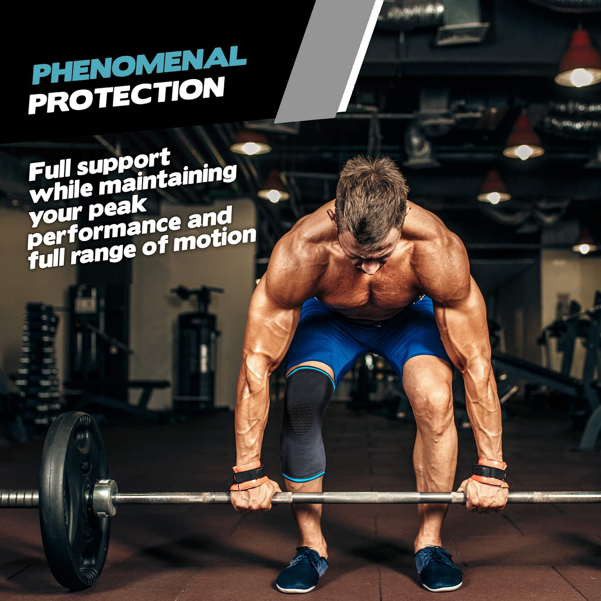 POWERLIX Powerlix Compression Knee Sleeve for Women & Men, Medical Knee Brace for Arthritis, Knee Pain Relief, Meniscus Tear, Injury Recovery, Knee Support, Workout Protection,Running, All Sports (Blue, Small)