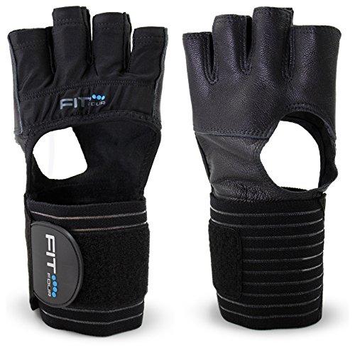 Fit Four Fit Four The F4X Spartan - Full Leather Palm Callus Guard WOD Workout Gloves for Weight Lifting & Cross Training Athletes (Leather, Large)