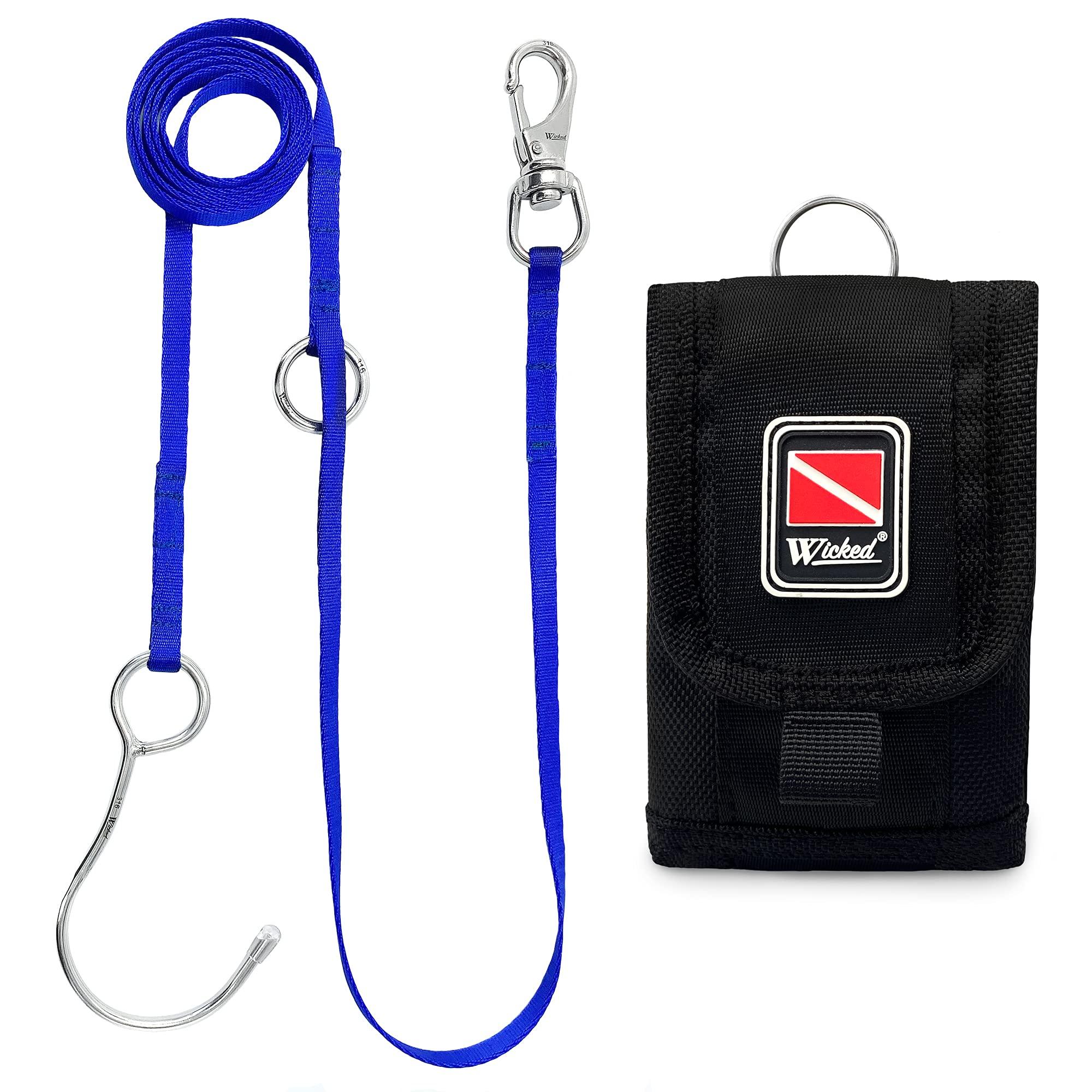 WICKED WICKED Scuba 316 Stainless Steel Multipoint Reef Hook 4-6 Ft. Length - Ocean Blue