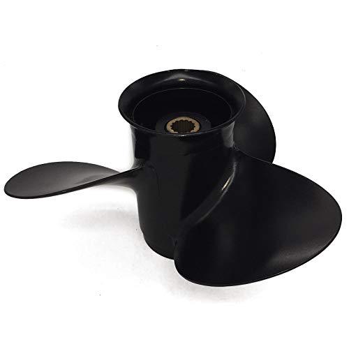 ARKDOZA ARKDOZA 9.25x10 Aluminum Propeller Fit Mercury 9.9/15/20HP Outboard Engines 14 Spline Tooth, RH