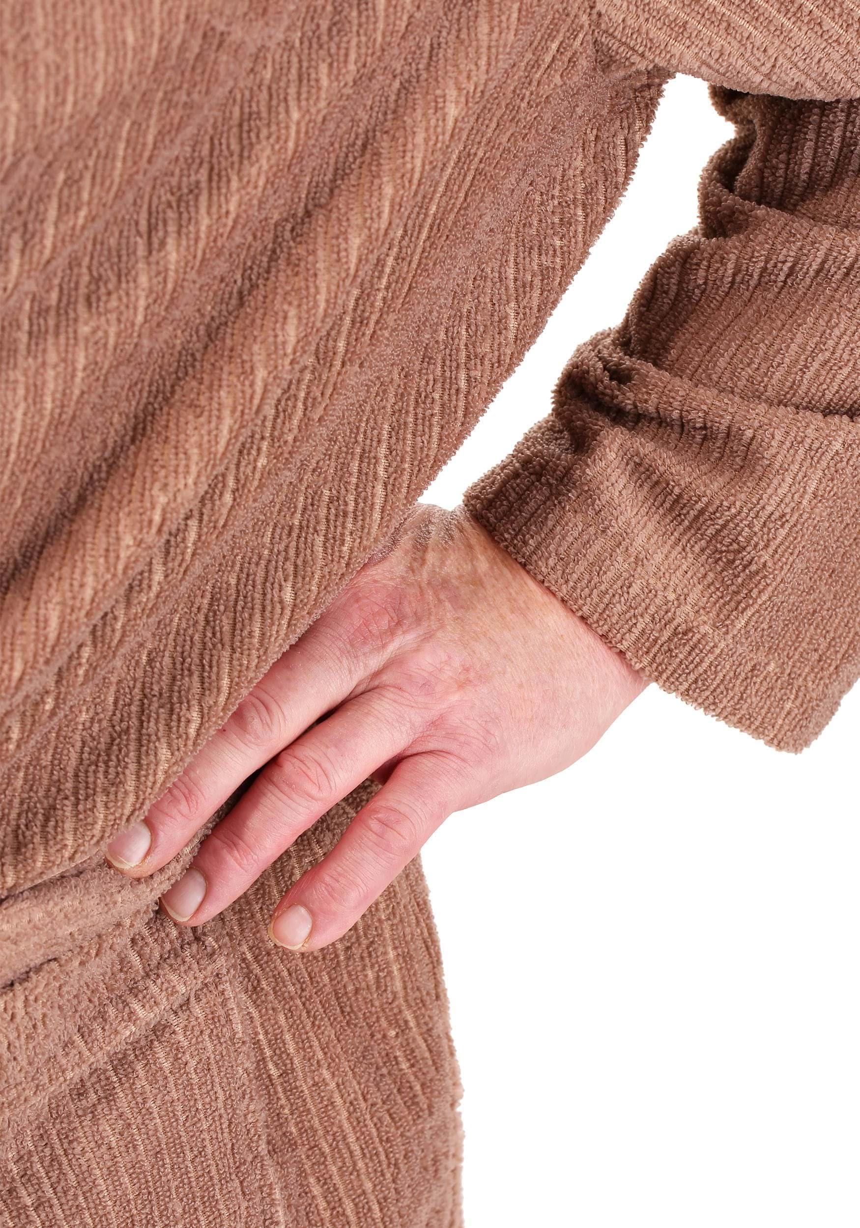 Fun Costumes The Big Lebowski Adult The Dude Costume Mens, Tan Full Length Bathrobe Halloween Outfit with Pockets L