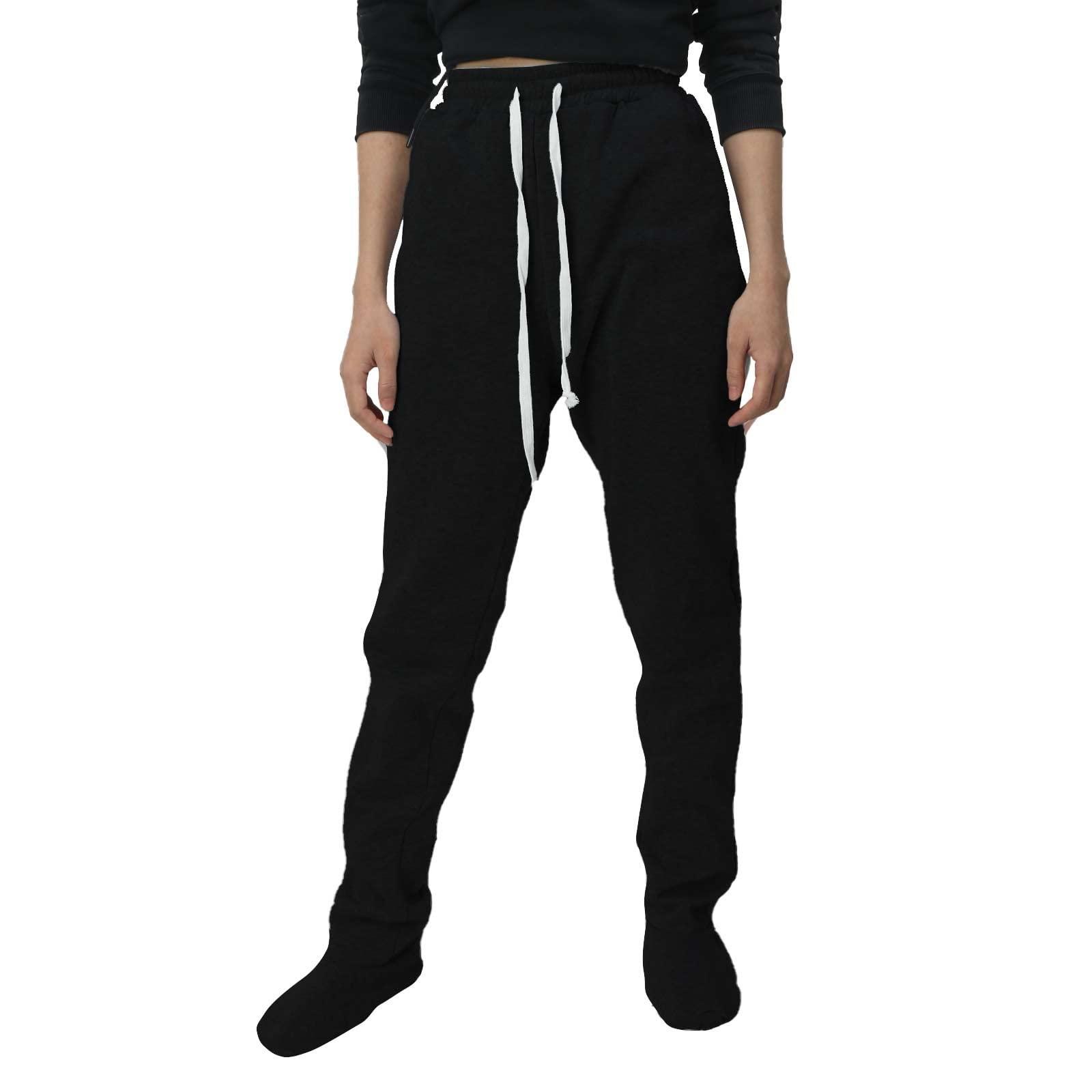 NineFit Basics Adult Footed Sweatpants,Extremely Soft and Warm Footing Pajama Pants Drawstring Elastic Waisted Trousers with Fleece Lined