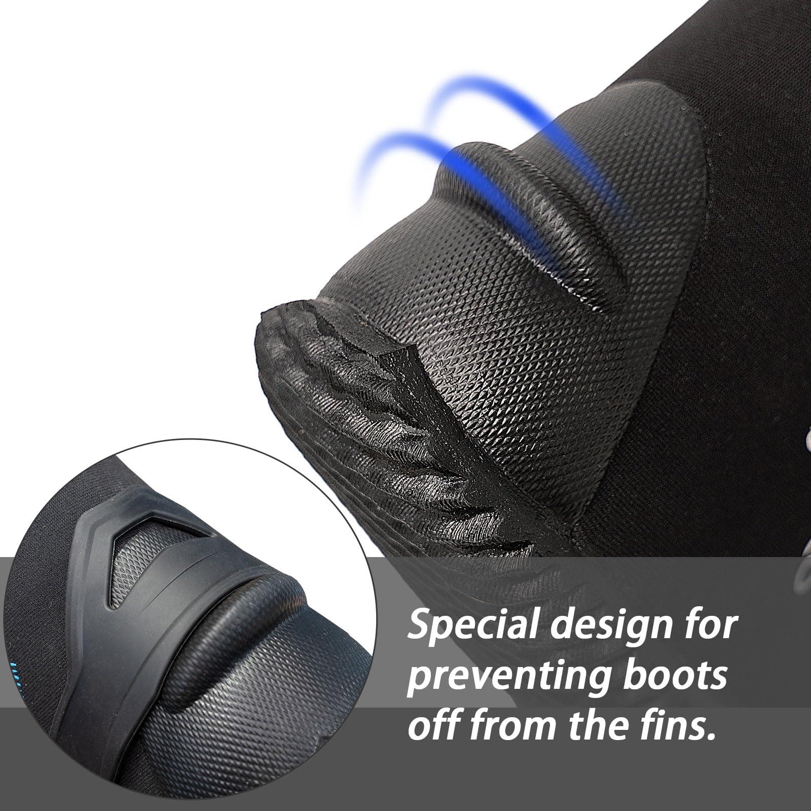 OMGear OMGear Neoprene Diving Boots 3mm 5mm Water Boots Dive Fins Booties with Rubber Sole Snorkeling Gear Surfing Scuba(5mm BlackXS(Men7/Women8))