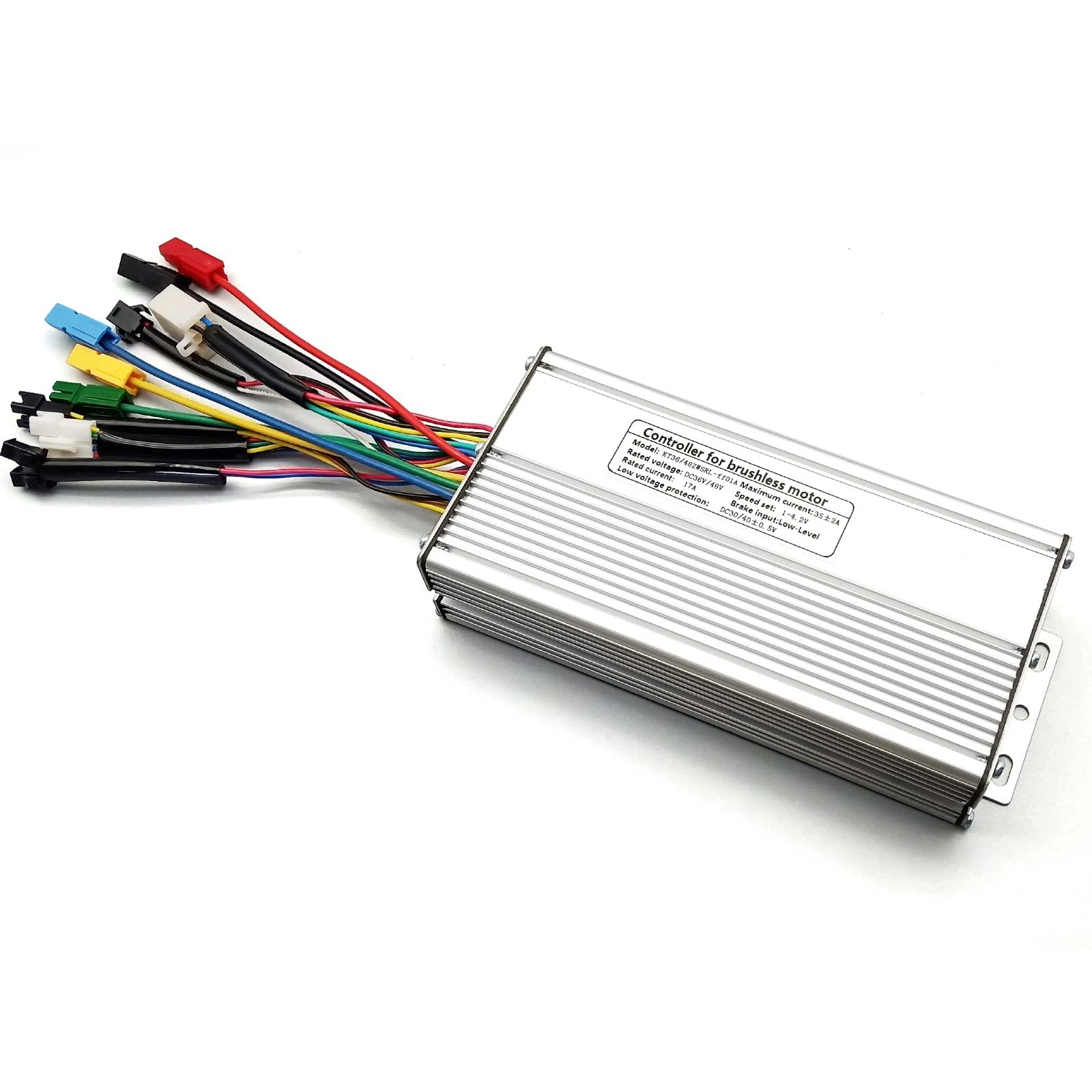 HUDAMZKY HUDAMZKY KT 48V 52V 30A/35A Ebike 1000W/1500W Hub Motor 12 Mosfet Brushless Controller for Electric Bike Motorbike Conversion Kit Compatible with KT LED LCD Display (35A SM Plug)