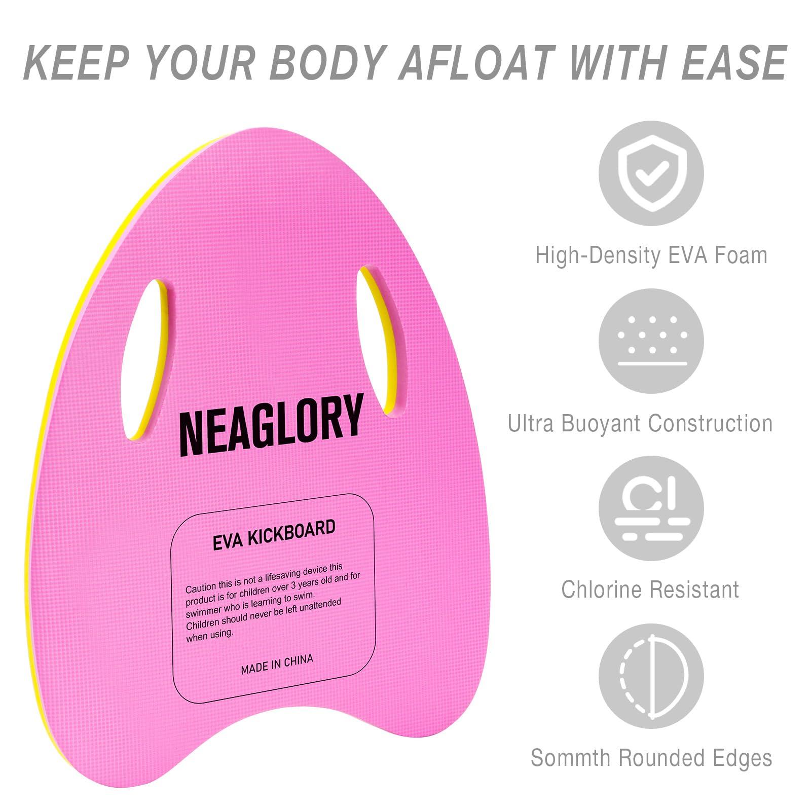 NEAGLORY NEAGLORY 5 Pieces Water Aerobics Set Aquatic Exercise Set Pool Fitness Equipment Foam Water Dumbbell, Swim Kickboard, Pull Buoy, Aquatic Swim Belt for Water Exercise, Purple