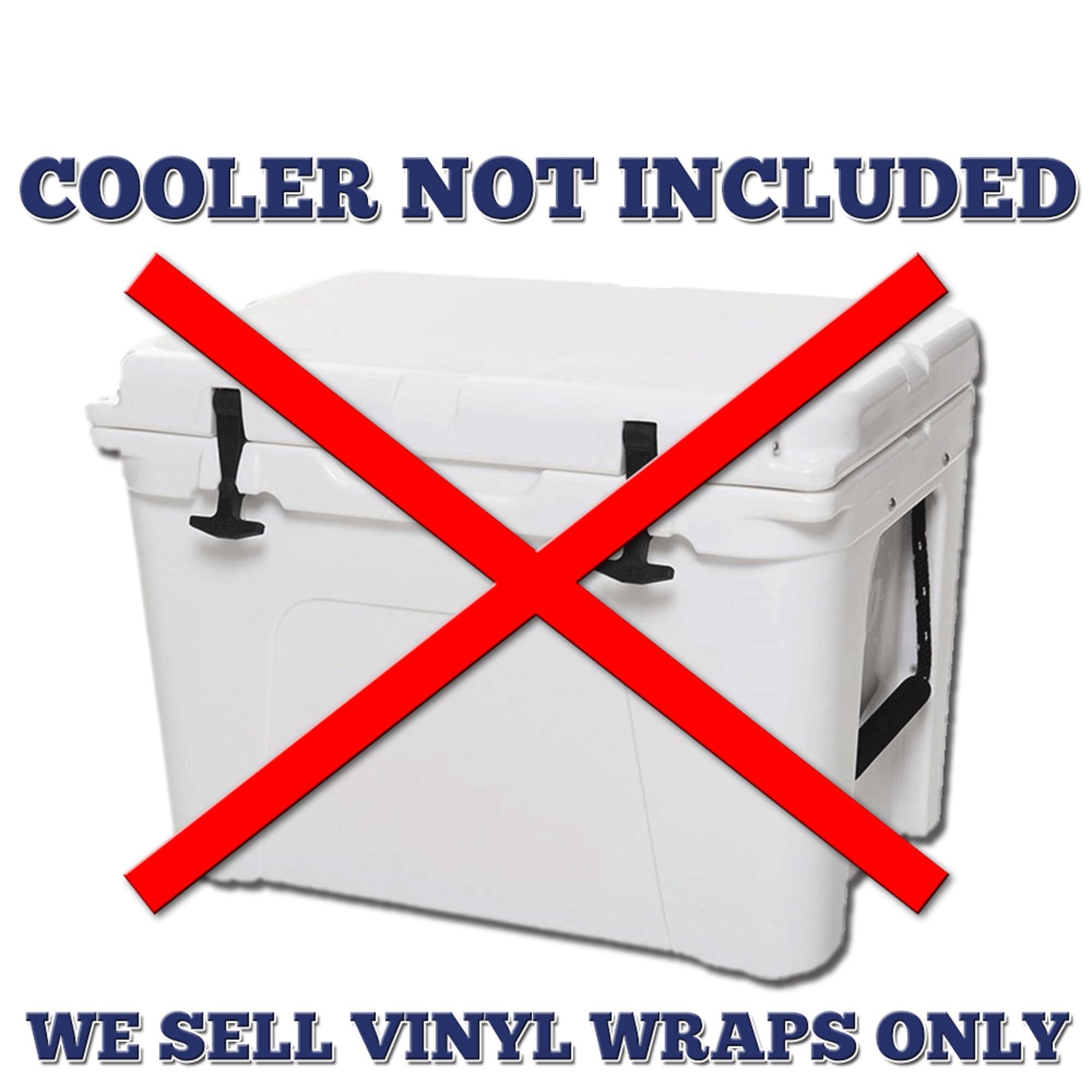 USATuff USATuff Vinyl Cooler Lid Kit Compatible with YETI 45 qt Tundra | Easy Peel & Stick Application Cooler Skin Decal Wrap | Durable Pre-Cut Pieces | Made for Outdoor Use - USA Flag Color