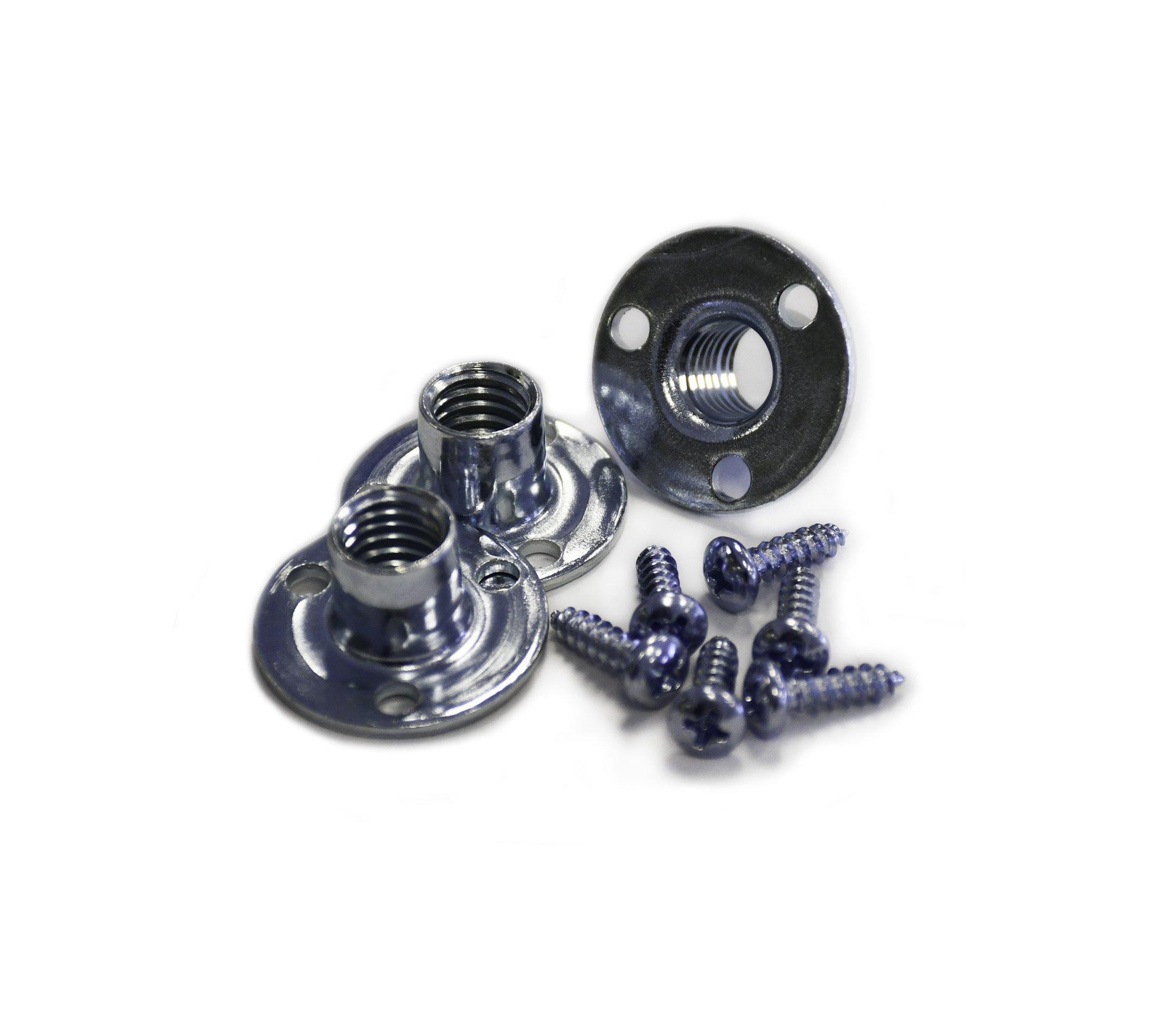 Escape Climbing Escape Climbing 100 Pack Screw-in T-Nuts | Durable Steel Hardware for Rock Climbing Holds | Easy Installation with Screws Included