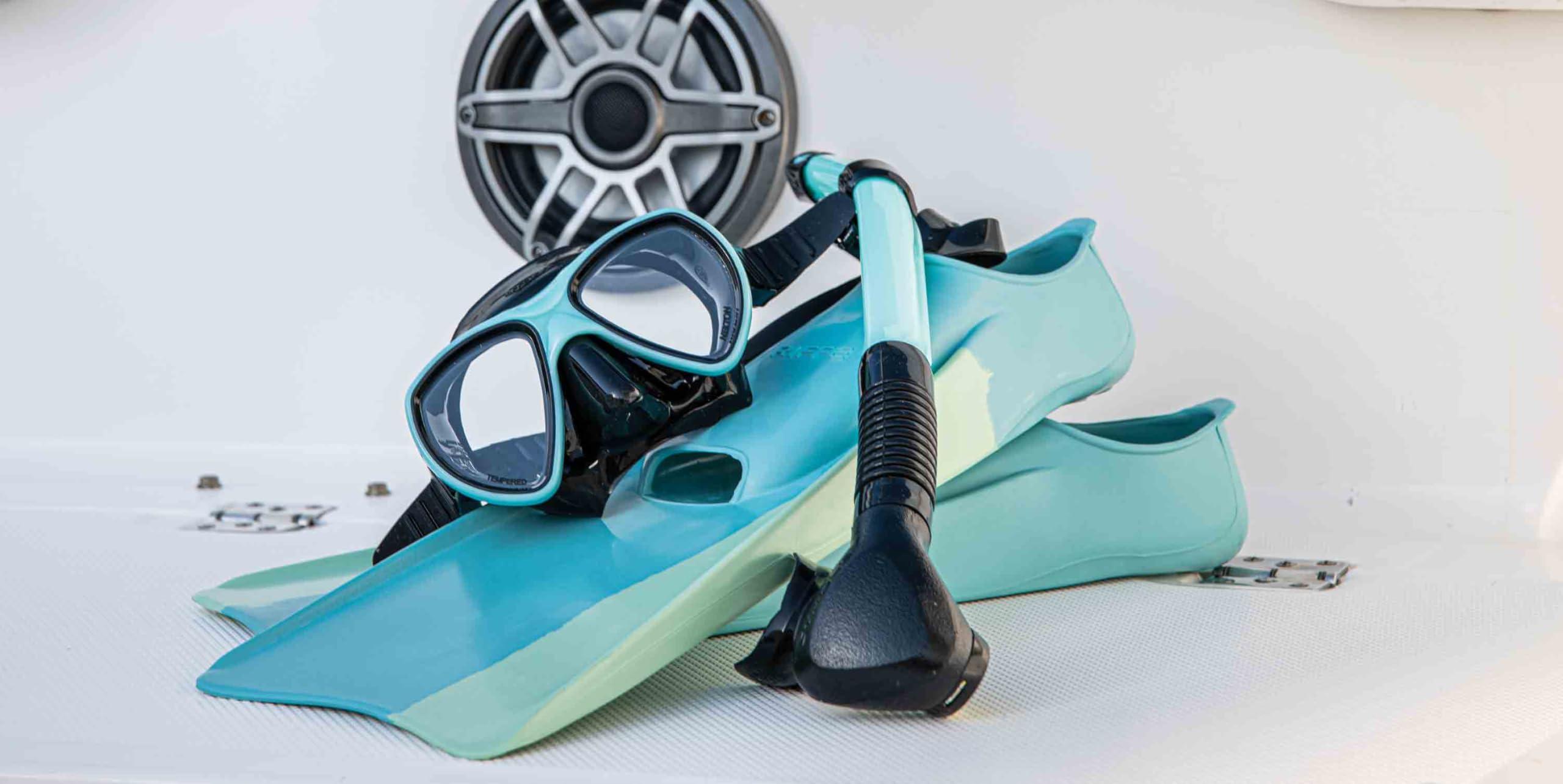Riffe Riffe Kicks Rubber Swim Fins (Blue Mint, 43/44 (10-11))