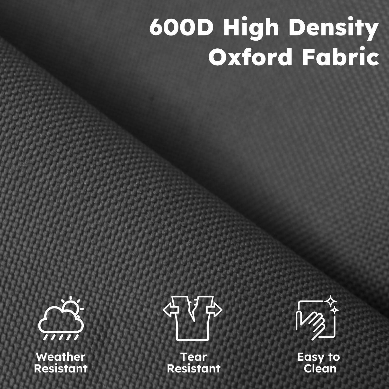 Colegence Colegence Oversized Folding Camping Chairs - 450 LBS Support Heavy Duty Camp Chair with Padded Cushion, Portable Outside Chairs with Carry BagCooler, Cup Holder for Outdoor, Lawn, Sports - Black