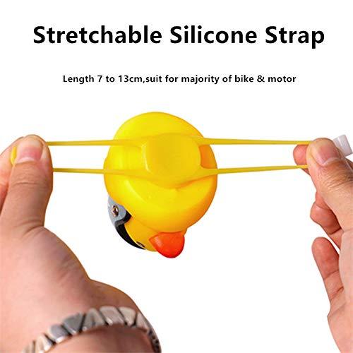 Omeet 2 Pack - Lovely Yellow Duck Bike Bell, Kids Bike Horn, Rubber Yellow Duck Bicycle Accessories with LED Light and Propeller - for Kids Toddler Children Adults Sport Outdoor