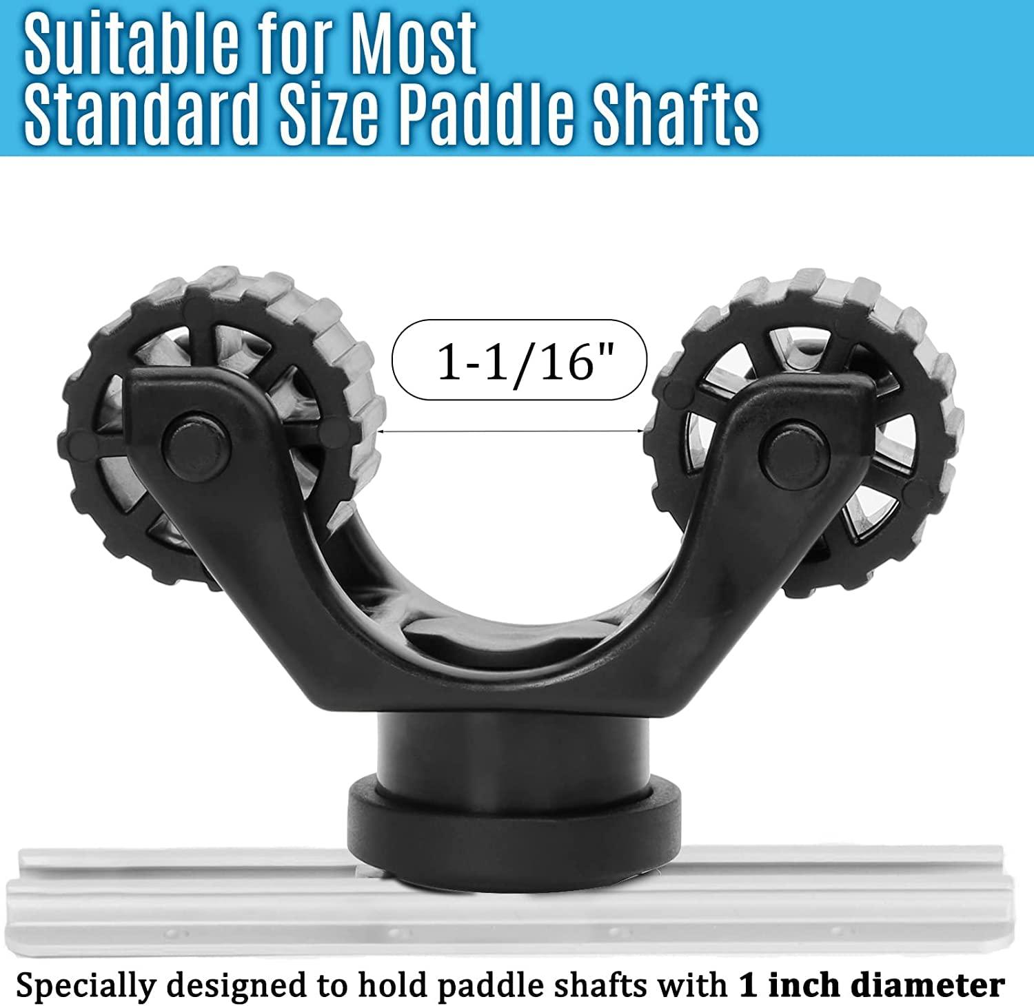 Atader Atader Kayak Accessories for Fishing, w/ 2pcs Kayak Paddle Holder and 1pc Line Cleat for Kayak Track Mount Extended, Black Kayak Track Mount Accessories