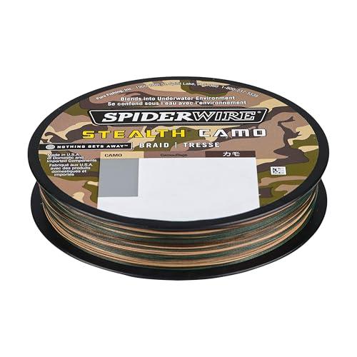 Spiderwire SpiderWire Stealth Camo Braided Fishing Line, 50lb | 22.6kg, 300yd | 274m Fishing Line, Suitable for Saltwater and Freshwater Environments