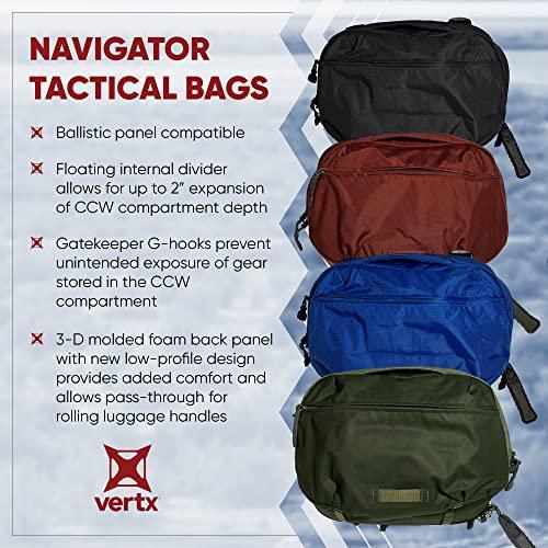 Vertx Vertx Navigator Tactical Sling Bag Crossbody 10L for Travel, Work, Concealed Carry, Tactical Gear, Brick Red