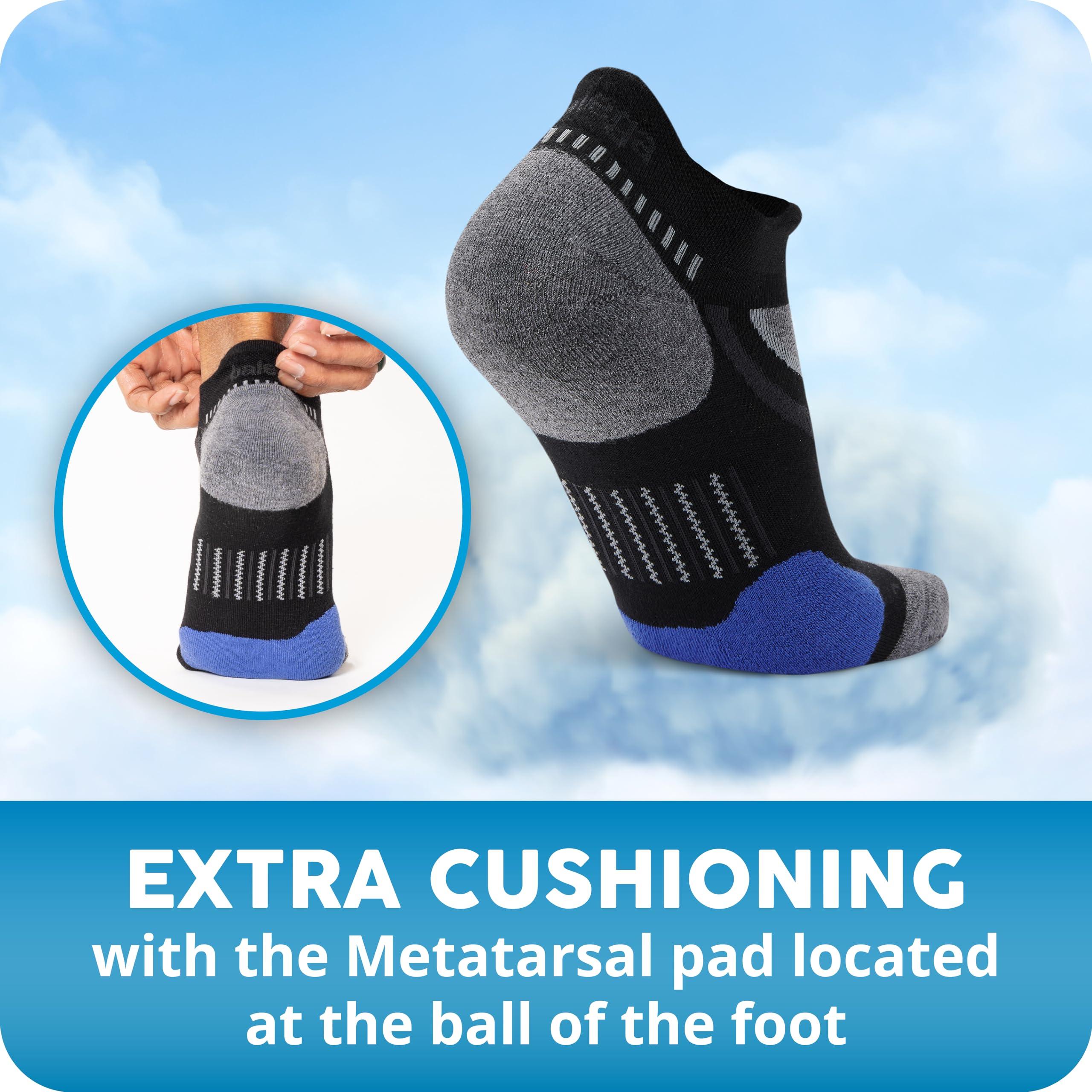Balega Balega Ultraglide Cushioning Performance No Show Athletic Running Socks for Men and Women (1 Pair), Light Aqua/Lake Blue, Medium
