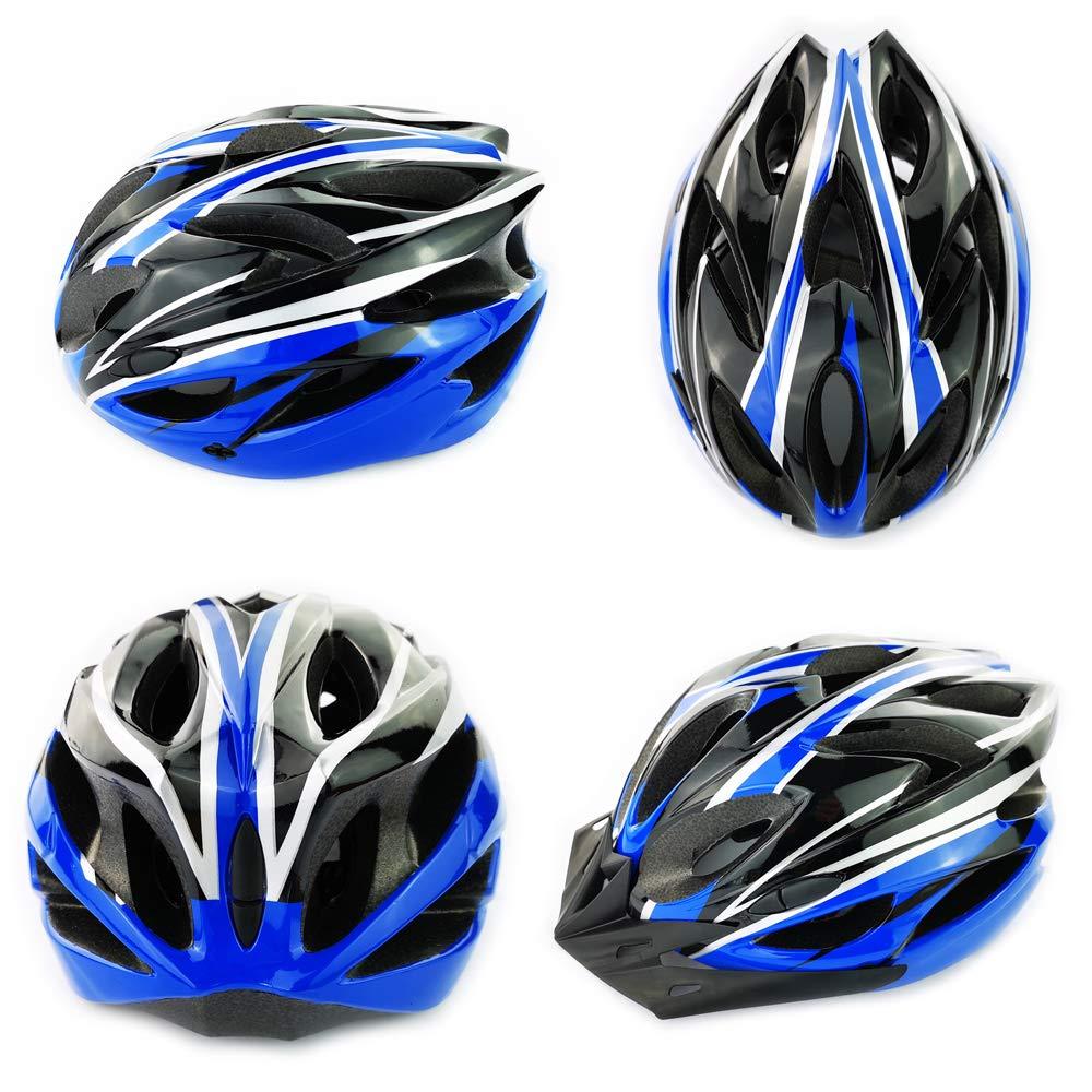 UPANBIKE UPANBIKE Adult Bike Helmet - Adjustable One-Piece Safety Protection for Men and Women - Mountain and Road Cycling (Blue+Black)