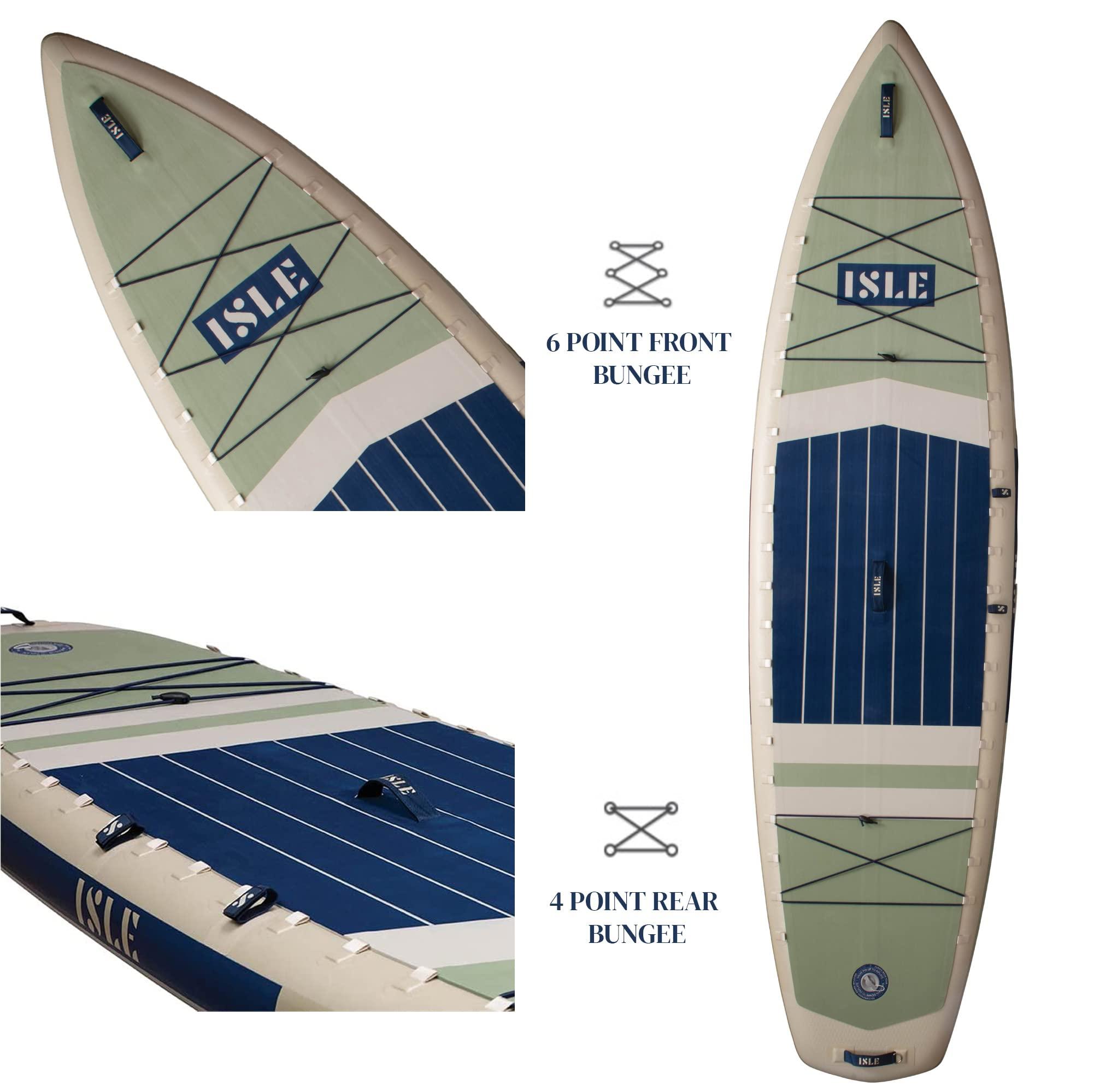 ISLE Surf and SUP ISLE Surf and SUP Switch Inflatable Hybrid Kayak-Stand Up Paddle Board | 2in1- Kayak & Bundle, Incl. Seat, Paddle, Hand Pump, Travel Bag, 11.6 x 35.5 6 in - max. 425 lbs Seafoam/Navy,
