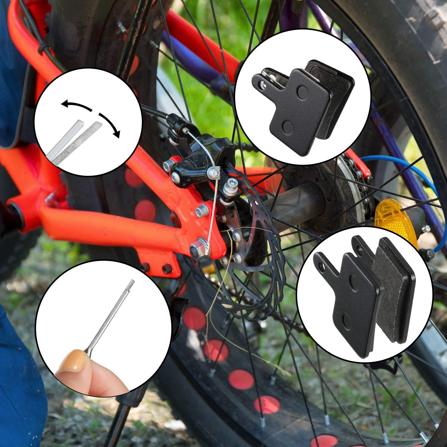 Zonon Zonon 4 Pairs Bike Brake Pads Compatible with Trp Tektro Shimano Deore Br-m575 M525 M515 T615 T675 M505 M495 M486 M485 M475 M465 M447 M446 M445 M416 M415 M395(Semi Metallic Pads)