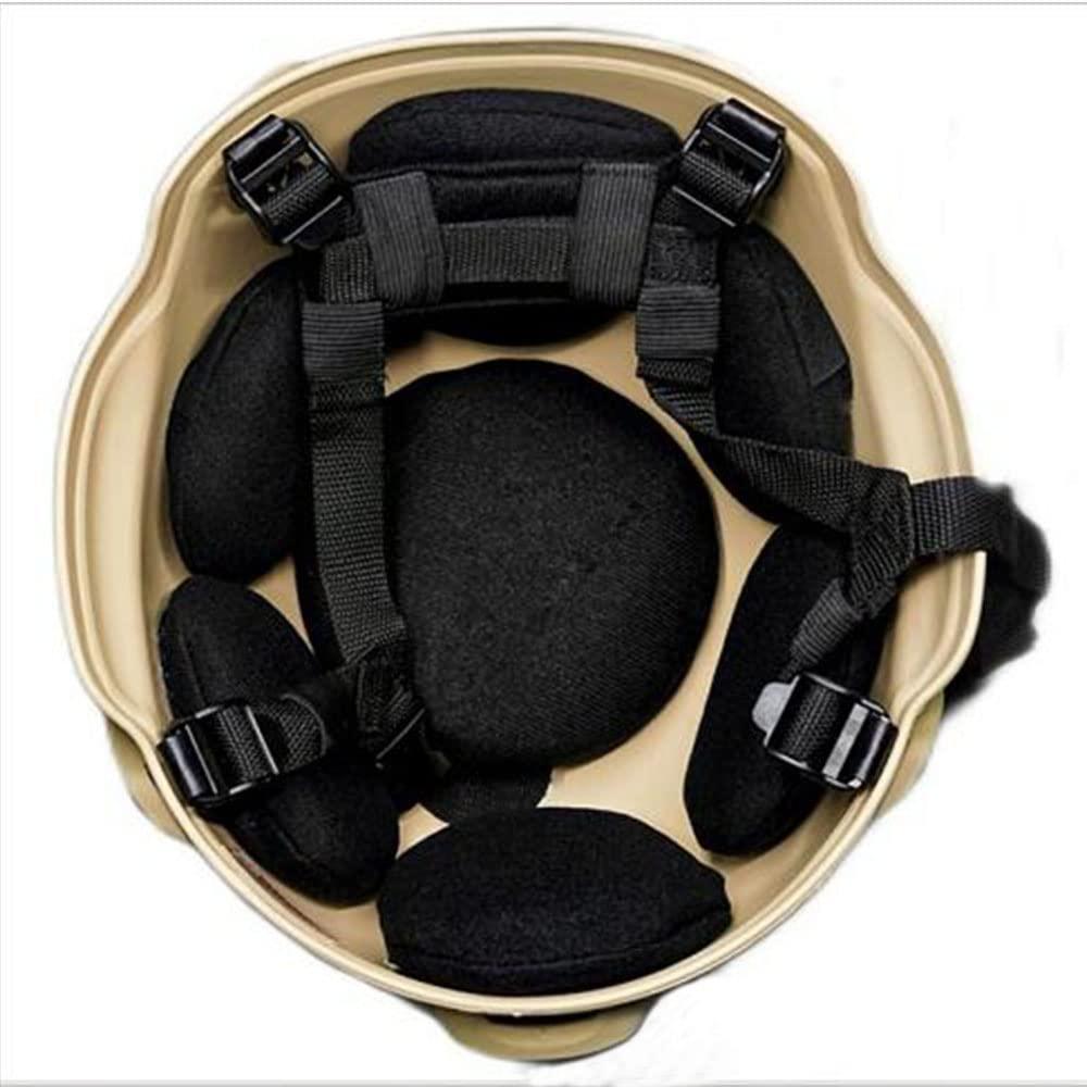 CMAIR4U CMAIR4U Airsoft Helmet Mich 2000 Tactical Helmet with Ear Protection, Front NVG Mount and Side Rail (Tan)