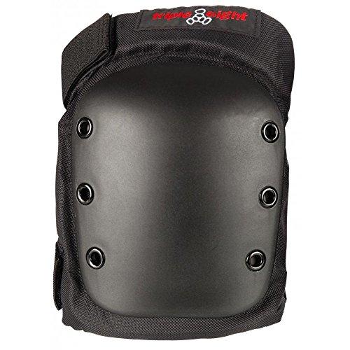 Triple Eight Triple Eight Street Knee Pads for Skateboarding Adjustable Straps (1 Pair), Black, Large