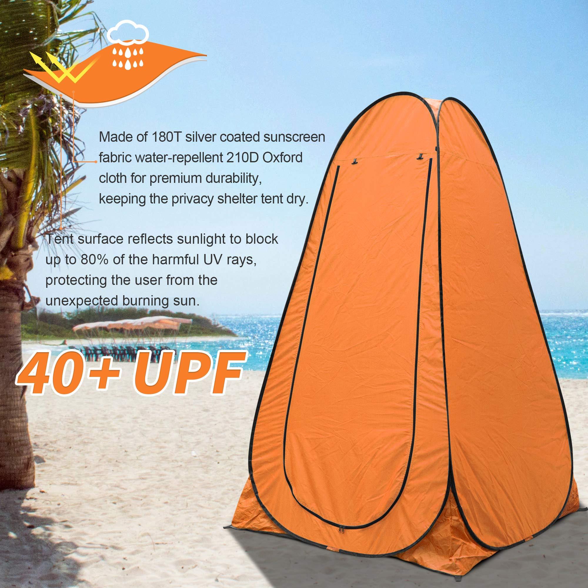 anngrowy anngrowy Pop Up Privacy Tent Shower Tent Portable Outdoor Camping Bathroom Toilet Tent Changing Dressing Room Privacy Shelters Room for Hiking and Beach UPF 40+ Waterproof with Carry Bag