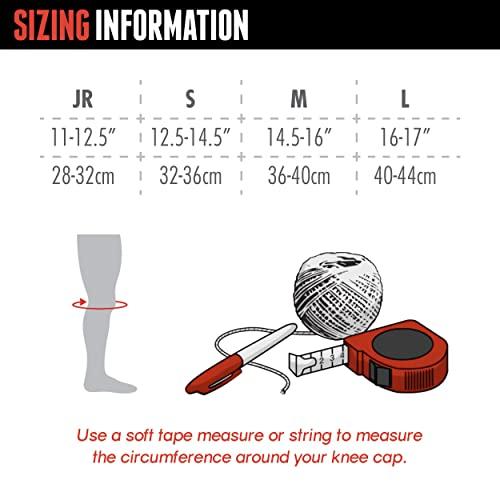 Triple Eight Triple Eight Street Knee Pads for Skateboarding Adjustable Straps (1 Pair), Black, Large