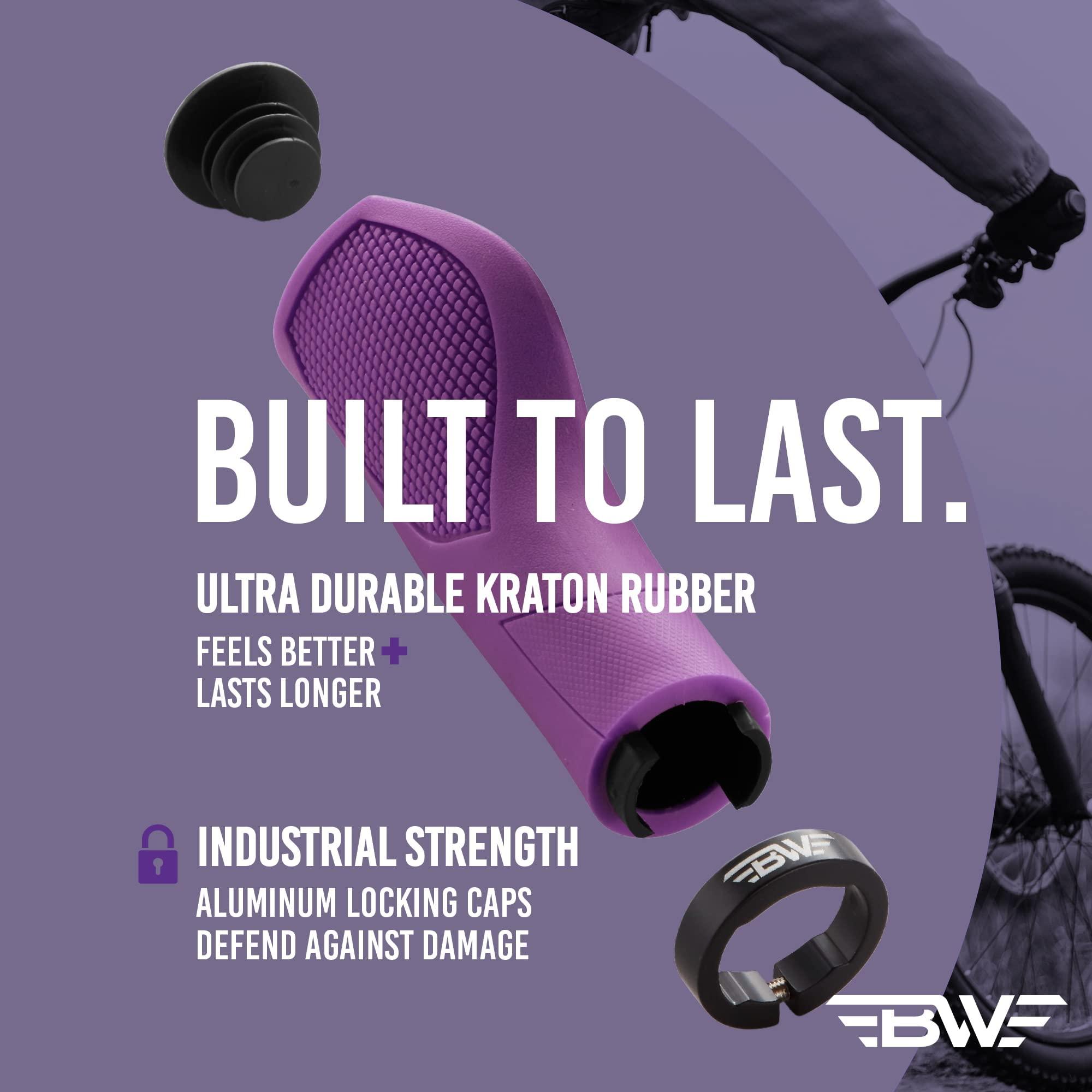 BW USA BW USA Ergo-Lock 2.0 Grips Dual Lock-On MTB Bike Handlebar Grips - Pink/Black