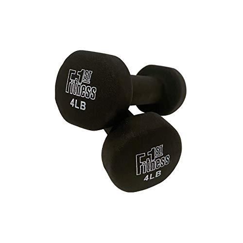 Fitness First Fitness First Neoprene Dipped Dumbbells (Pairs), black 6lbs