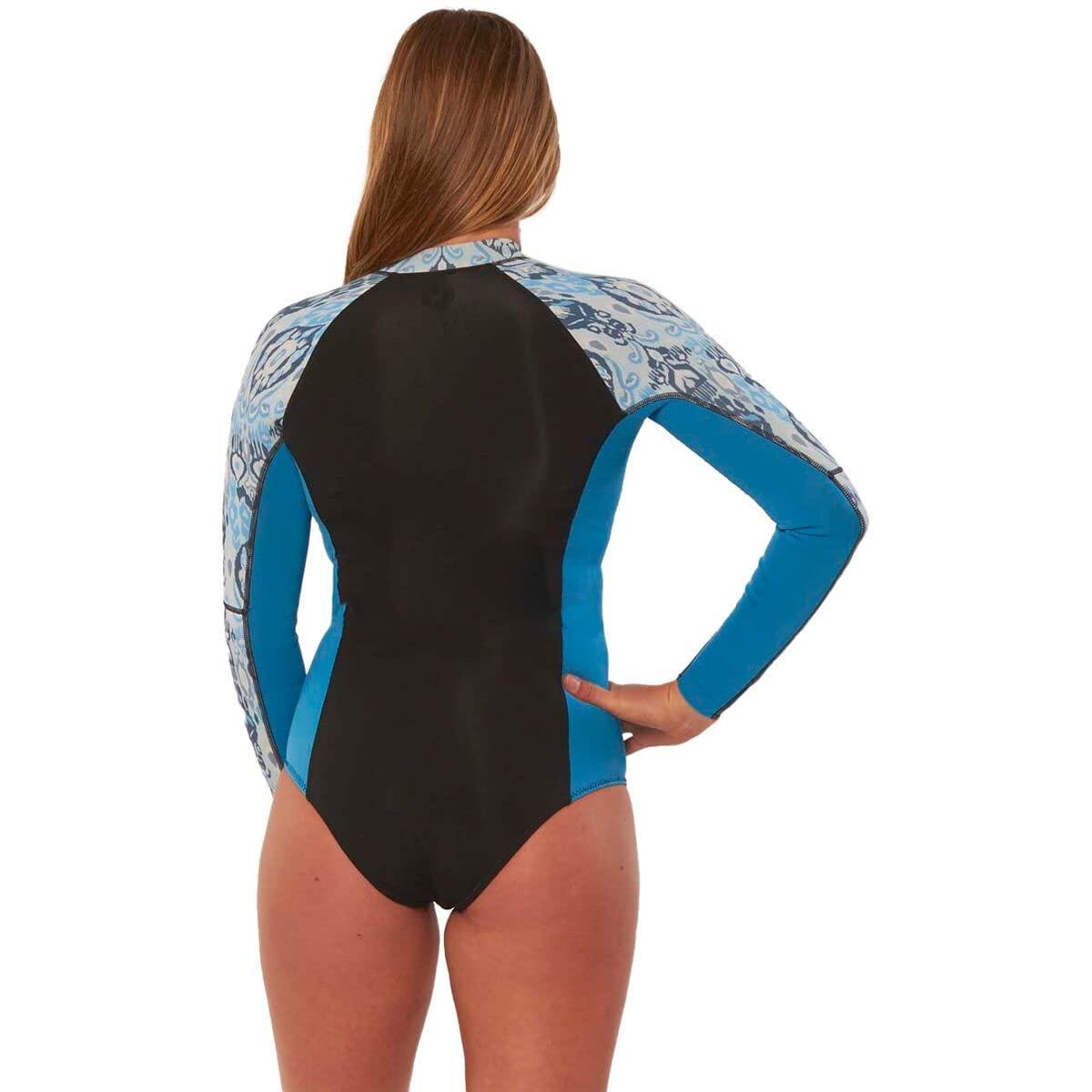 Sisstr Revolution Summer Seas Long Sleeve Cheeky Wetsuit - Women's, Ocean, 8