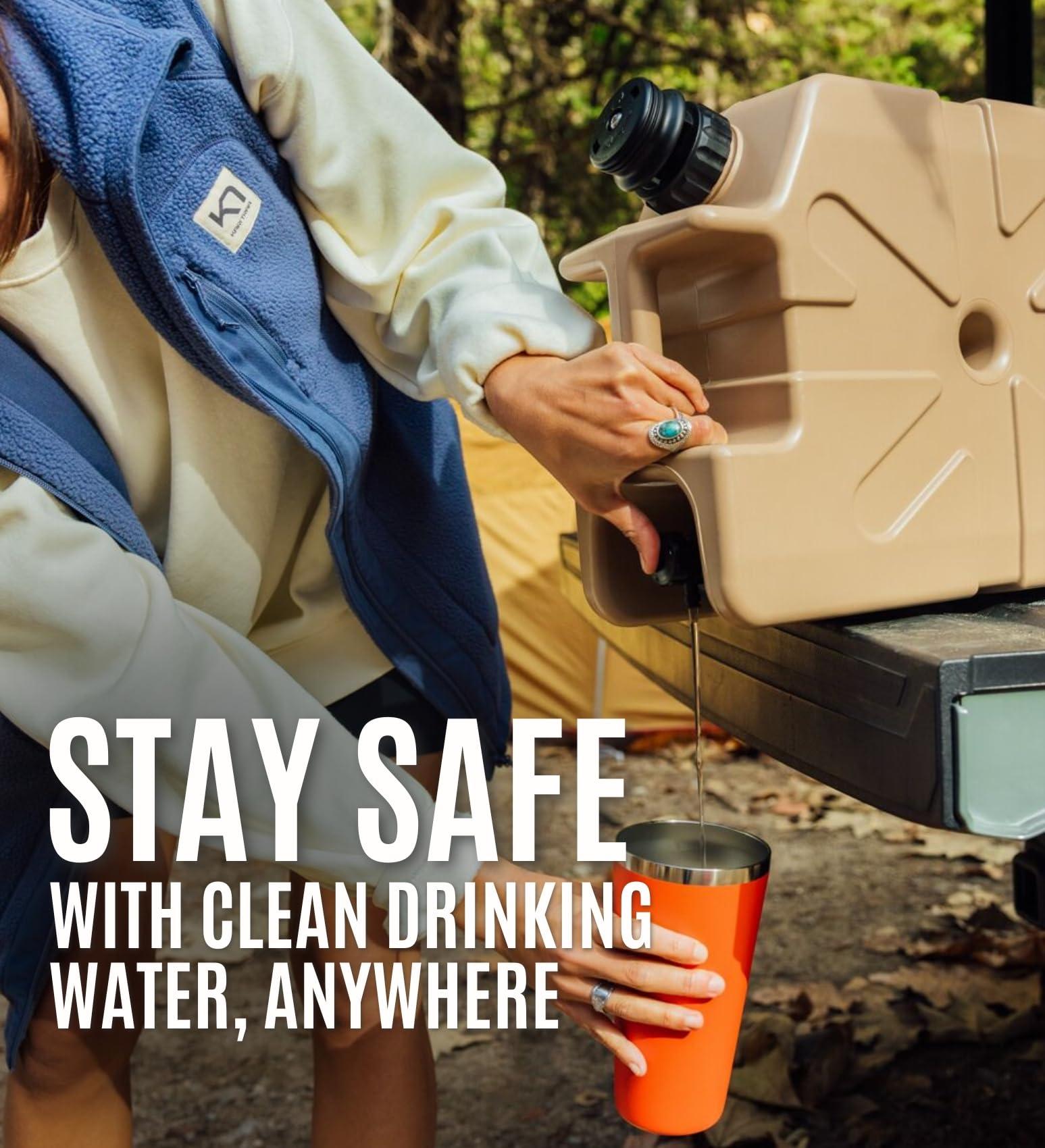 LIFESAVER Lifesaver Jerrycan Water Purifier - Military Spec, Heavy Duty Water Purifier for Overlanding, Camping, Hiking, Emergency Preparedness and Survival Kit (Army Green) (Tan)