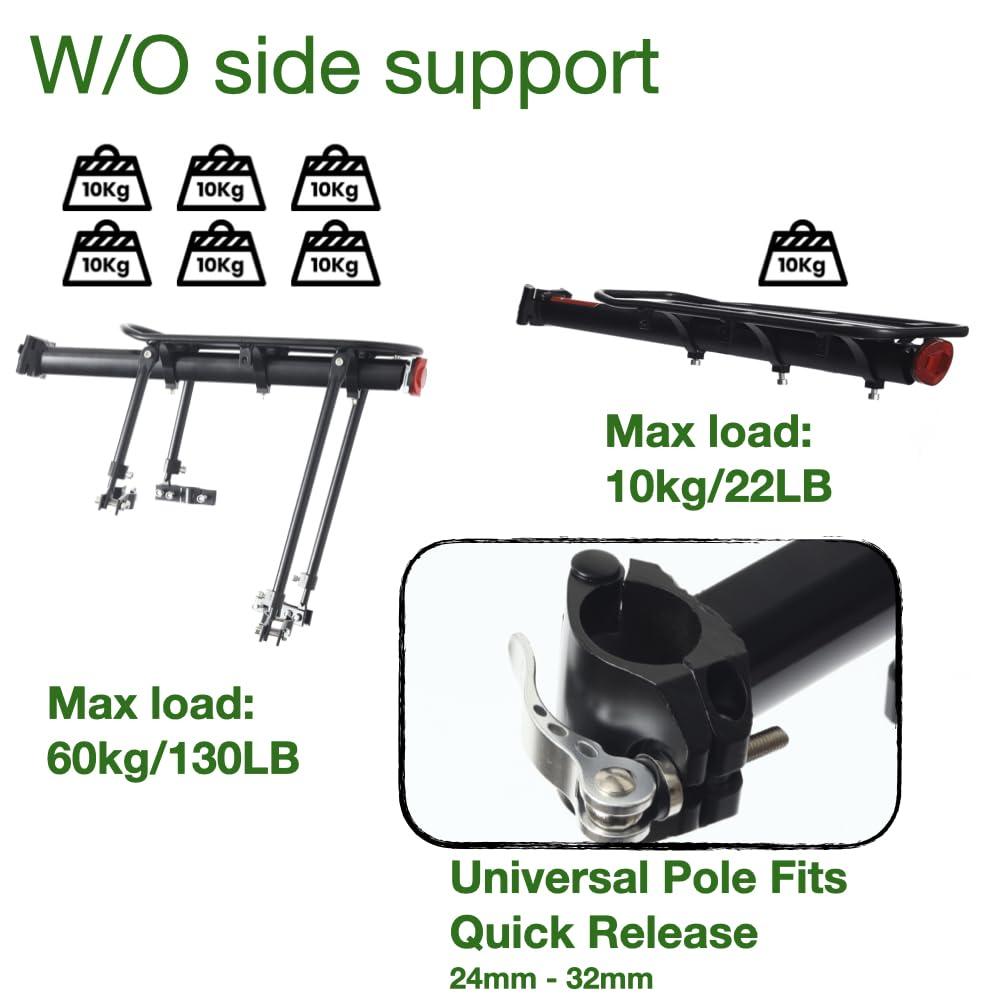 Urby Urby Fat Tire Bike Rack and Electric Bike Rack, Parrilla Para Bicicletas Trasera, Ideas as Cargo Rack with Load Capacity (60KG Load Capacity)